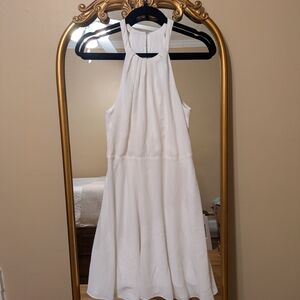 Elegant White Halter Dress
